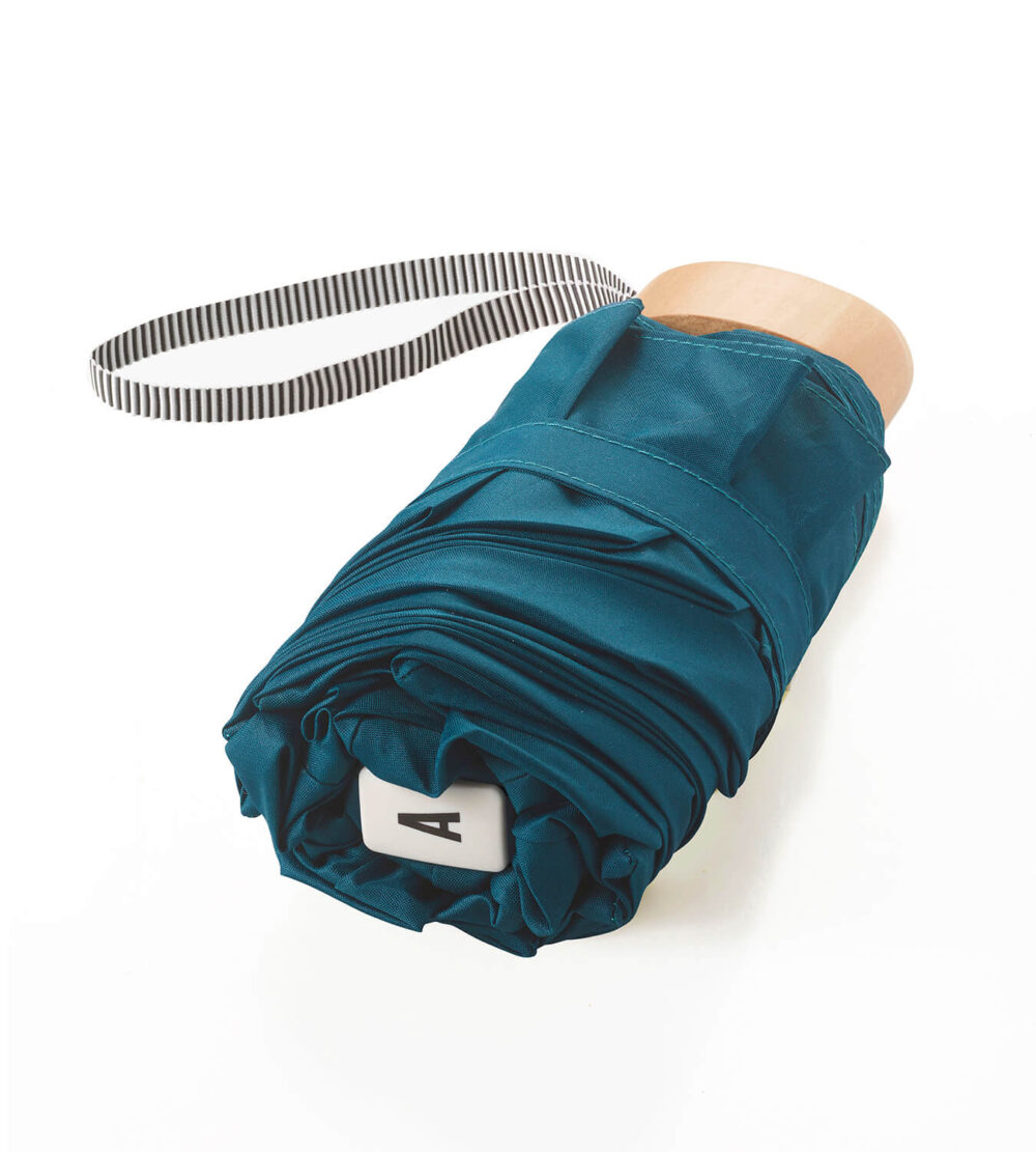 Mini parapluie bleu minéral – micro & solide – OCTAVE