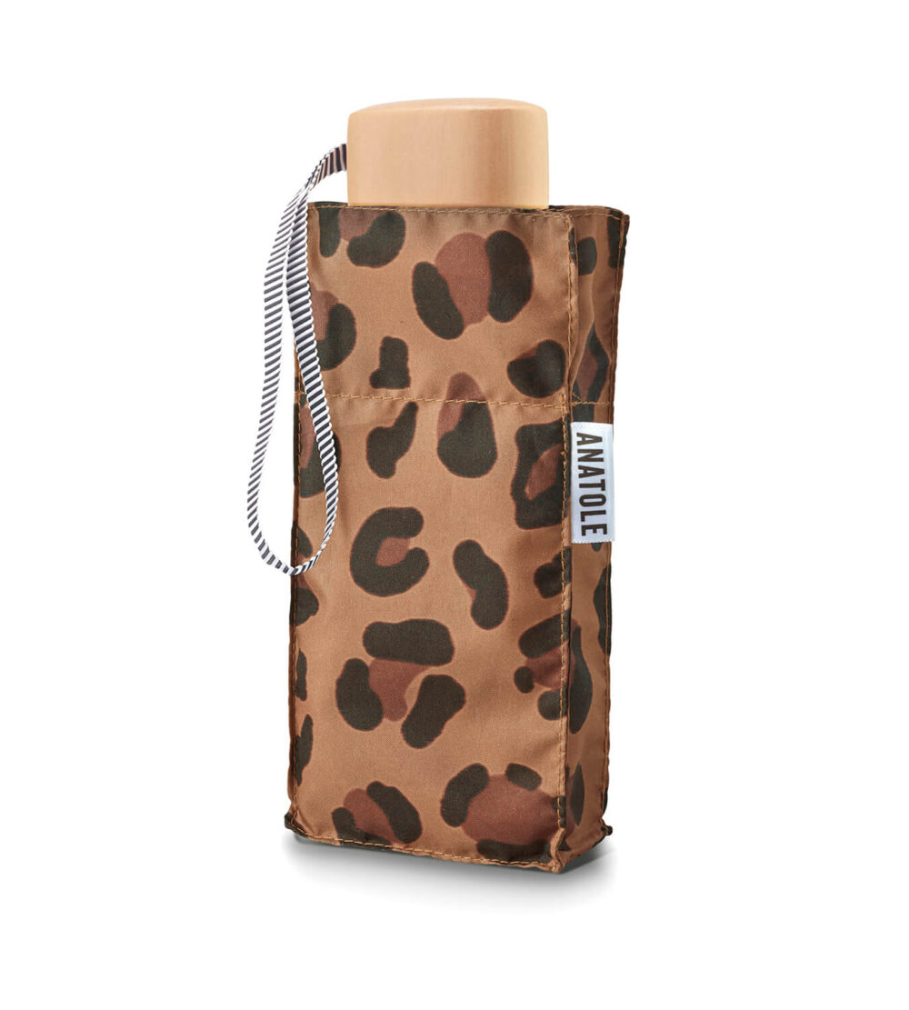 Mini parapluie léopard – micro & solide – AIMÉ