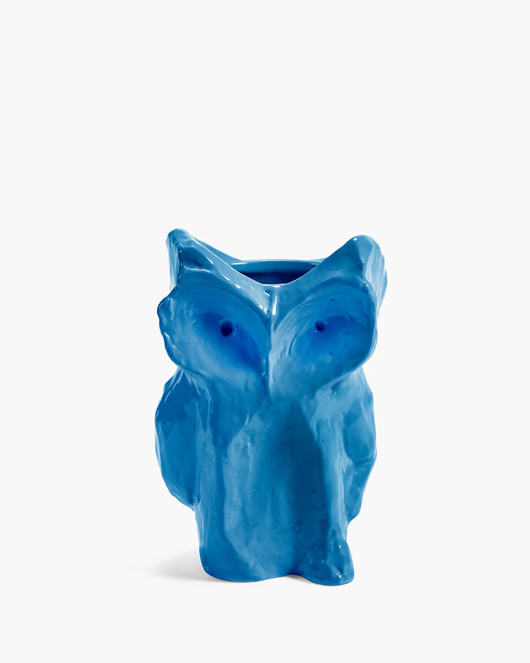 Hiboux vase S bleu