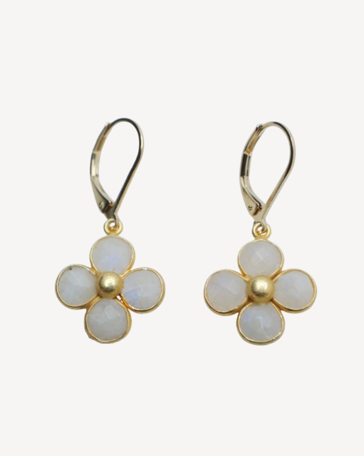 Boucle d'oreille Fleur Blanc