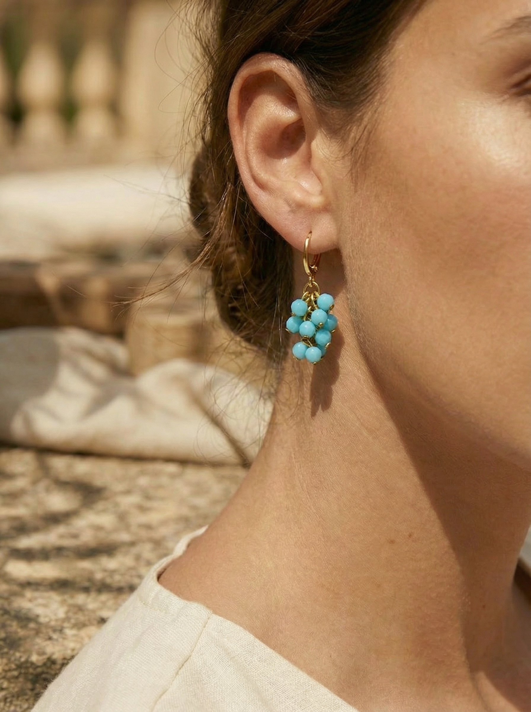 Boucle D'oreille Bleu - Marie Depaire | Bijoux Concept Store Aparté La Rochelle