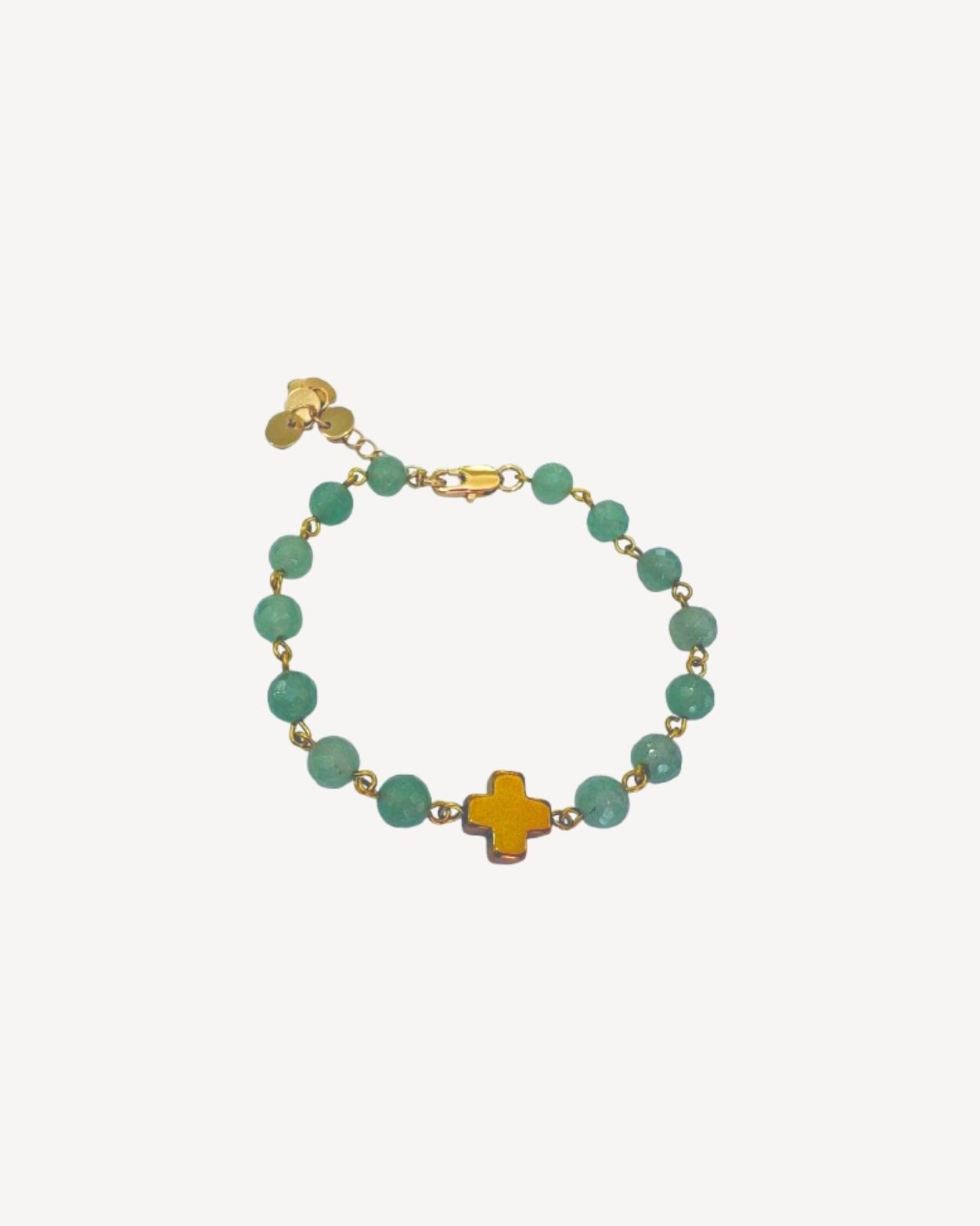 Bracelet croix vert Marie Depaire - Concept Store Aparté La Rochelle