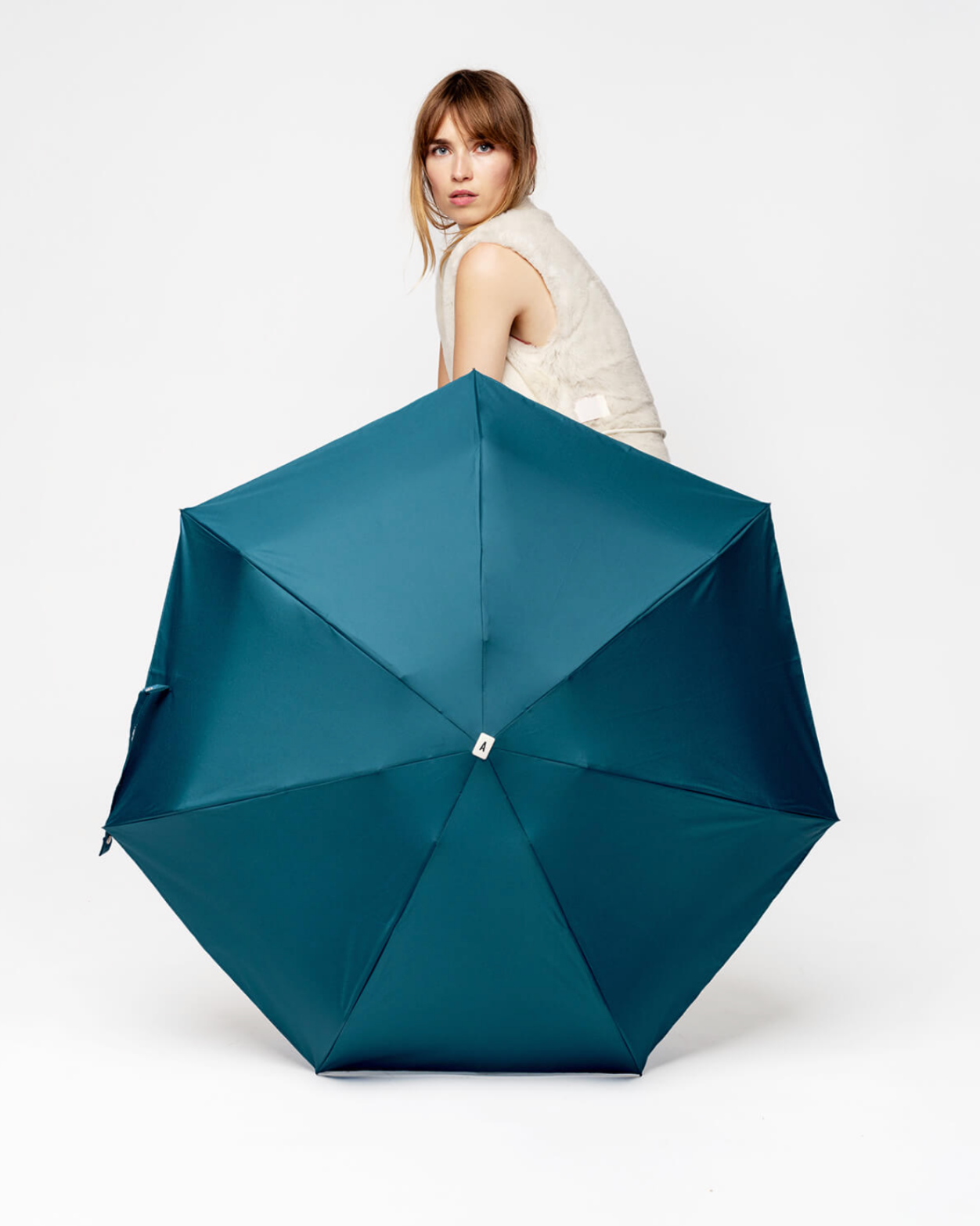 Mini parapluie bleu minéral