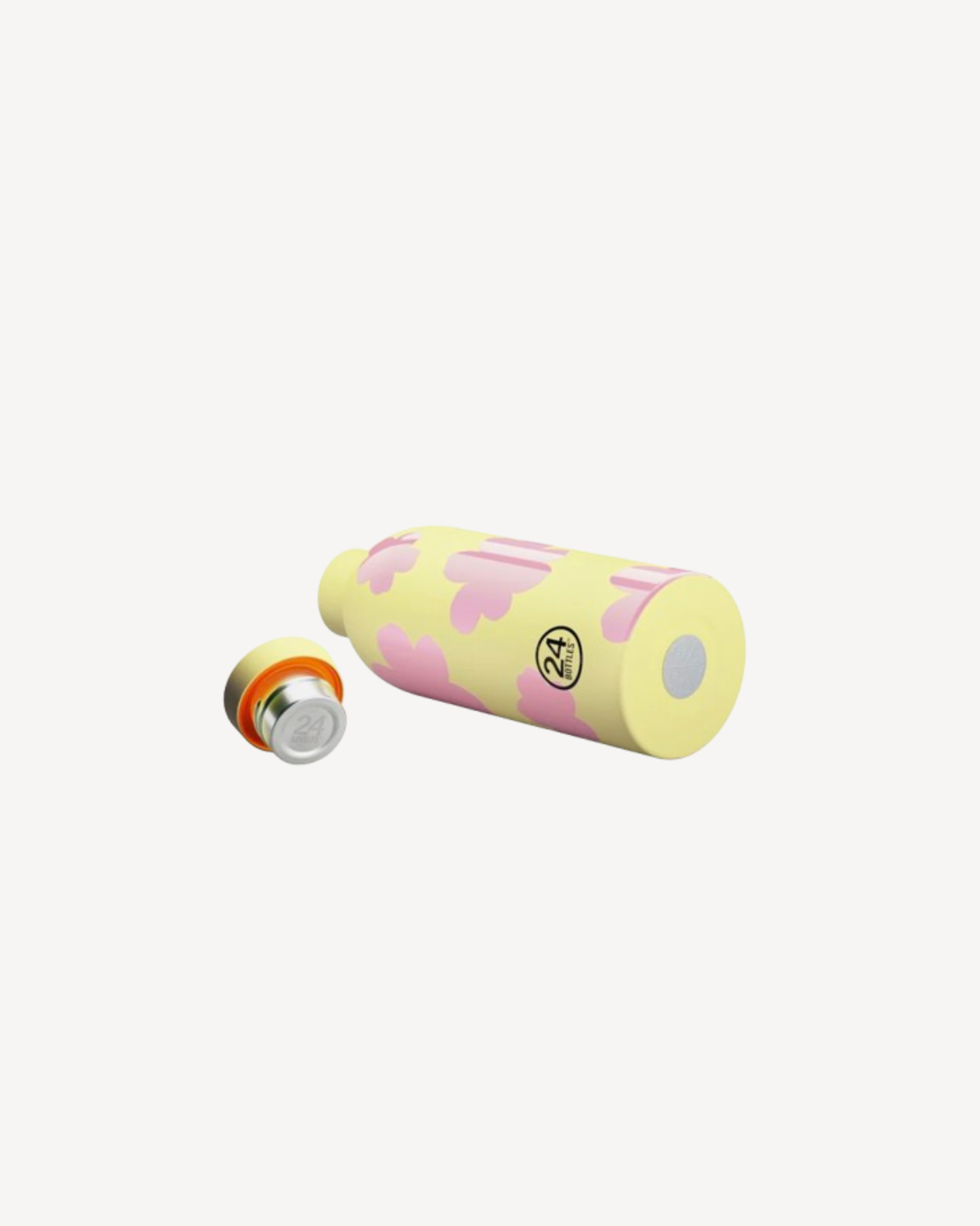Gourde isotherme jaune et rose